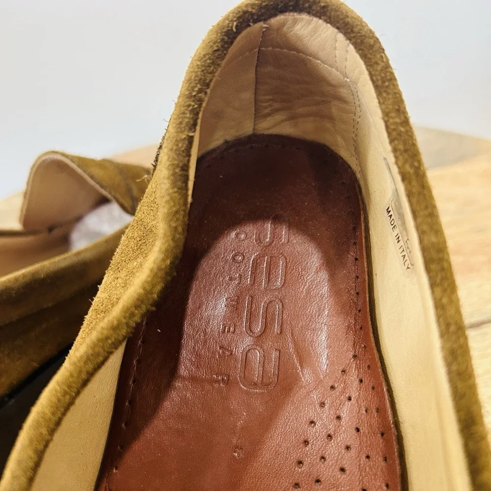 Sesa Footwear Brown Suede Leather Loafers Men's Size 45 US 12.5 EUC Made Italy